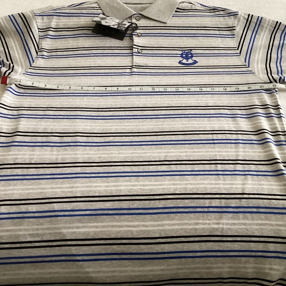 Bobby Jones 1927 Polo Shirt Mens Large St Andrew’s Links Stripe 100% Cotton NWT - Picture 11 of 13